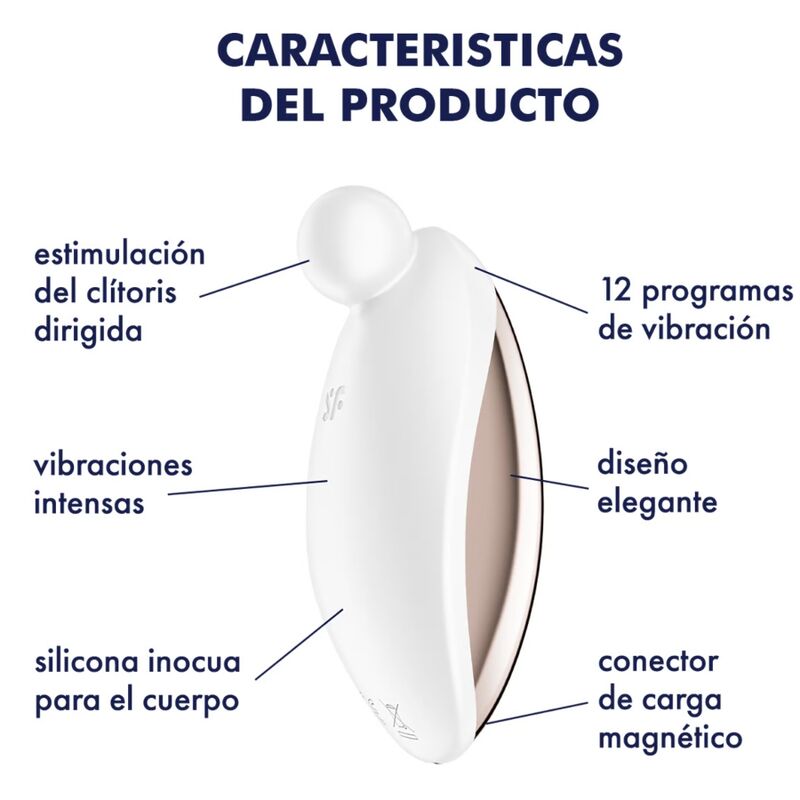 SATISFYER – SPOT ON 2 VIBRATEUR LAY-ON BLANC
