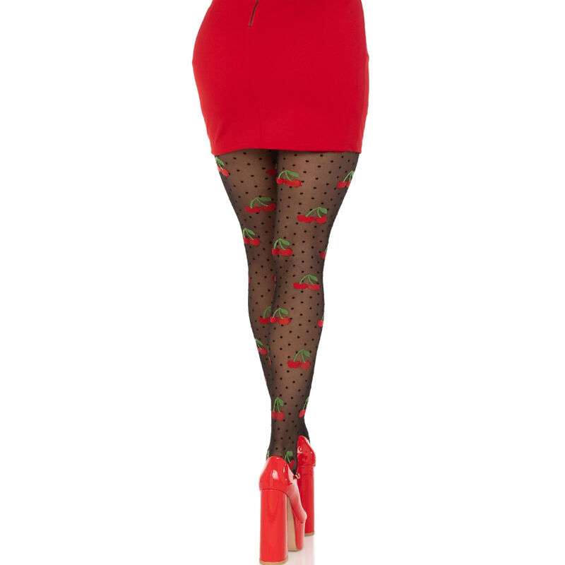 LEG AVENUE – BAS TAUPES CERISE NOIRE