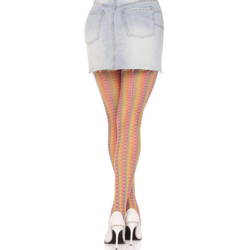 LEG AVENUE – BAS AU CROCHET MULTICOLORE