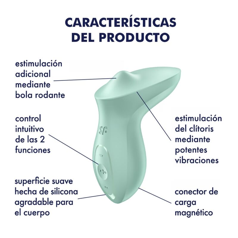 SATISFYER – VIBRATEUR EXCITERRR À POSER SUR LE CLITORIS MENTHE