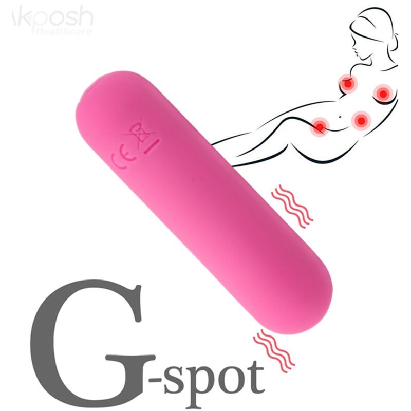 ARMONY – SPLASH HAHA VIBRATEUR BULLET SILICONE 10 VIBRATIONS 75 X 19 CM ROSE