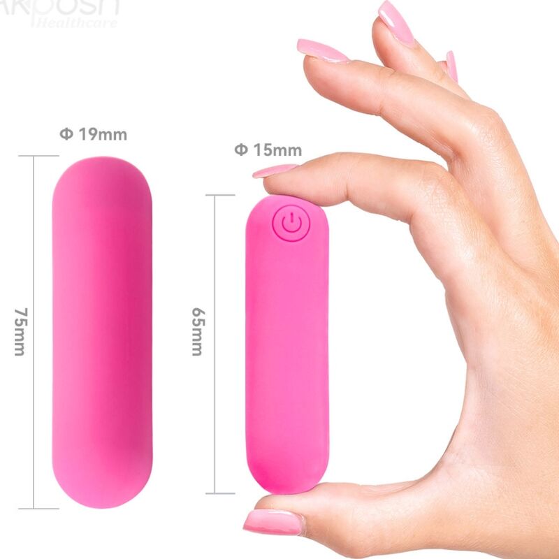ARMONY – SPLASH HAHA VIBRATEUR BULLET SILICONE 10 VIBRATIONS 75 X 19 CM ROSE