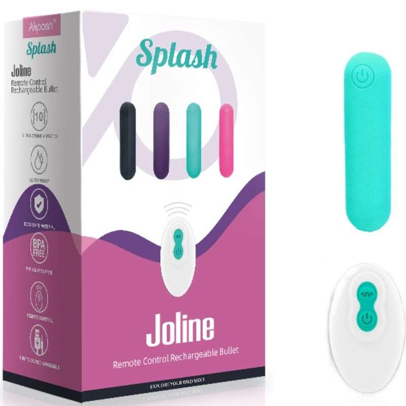 ARMONY – SPLASH JOLINE VIBRATEUR BULLET TÉLÉCOMMANDE EN SILICONE 10 VIBRATIONS 65 X 15 CM VERT