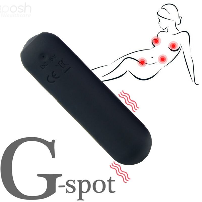 ARMONY – SPLASH HAHA VIBRATEUR BULLET SILICONE 10 VIBRATIONS 75 X 19 CM NOIR