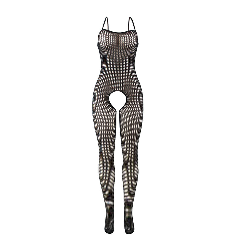 SUBBLIME – 951726 BODYSTOCKING NOIR EN RÉSILLE ÉLASTIQUE SANS FOURRURE TAILLE UNIQUE