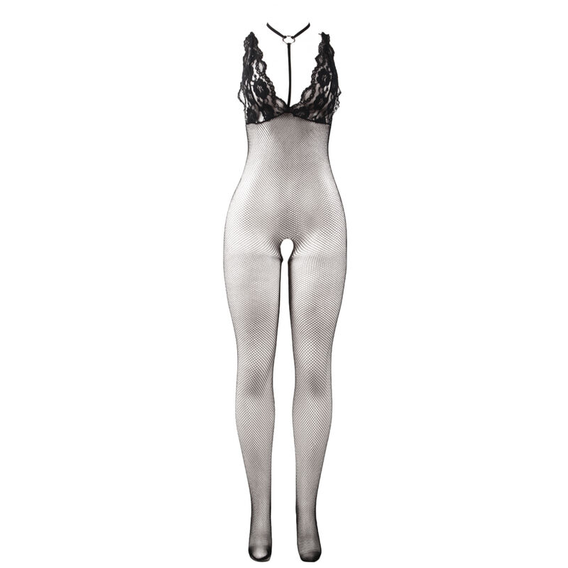 SUBBLIME – 951993 BODYSTOCKING RÉSILLE TRANSPARENTE NOIRE SANS FOURRURE TAILLE UNIQUE