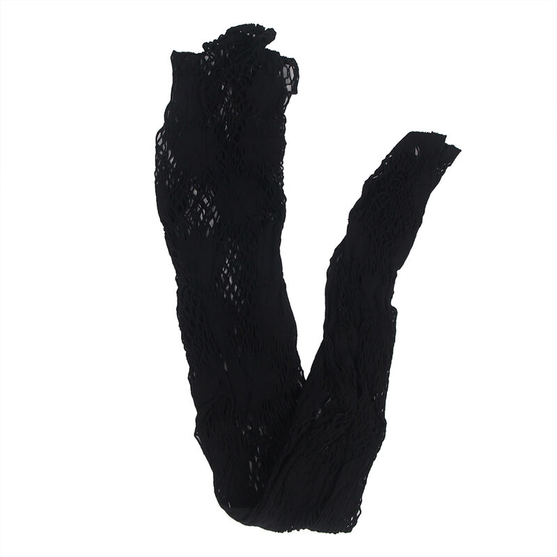 SUBBLIME – 952129 BODYSTOCKING RÉSEILLE AVEC MOTIF ROBE ET DÉTAILS FLORAUX NOIR TAILLE UNIQUE