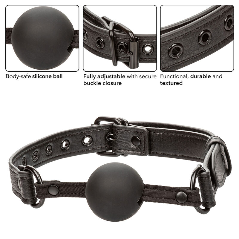 CALEXOTICS – NOCTURNAL BÂILLON À BOULE EN SILICONE NOIR