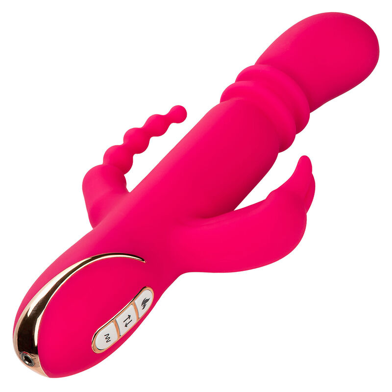 CALEXOTICS – JACK FANTASY TRIPLE VIBRATEUR CHAUFFANT LAPIN ROSE