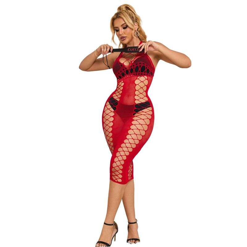 SUBBLIME – 952327 ROBE LONGUE RÉSEILLE ROUGE TAILLE UNIQUE
