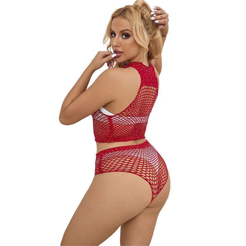 SUBBLIME – 952402 ENSEMBLE RESILLE AVEC LOSANGES ROSES TAILLE UNIQUE