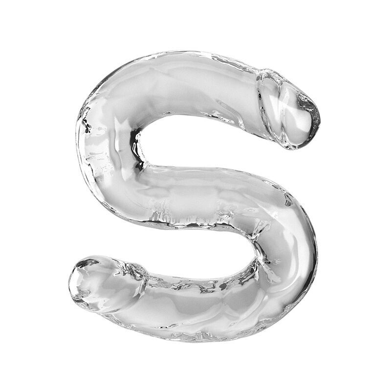KING COCK – DOUBLE TROUBLE DOUBLE GODE 46 CM TRANSPARENT