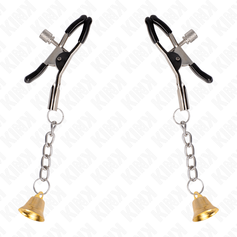 KINK – PINCES À TÉLÉMON PENDENTIF CLOCHE OR 6 CM