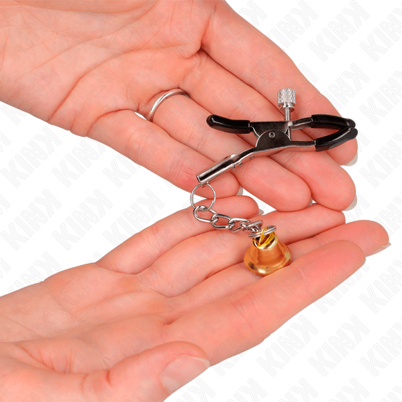KINK – PINCES À TÉLÉMON PENDENTIF CLOCHE OR 6 CM