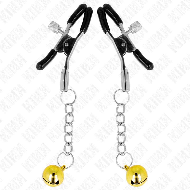 KINK – PINCES À METON PENDENTIF JINGLE BELL OR 6 CM