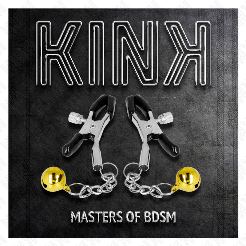 KINK – PINCES À METON PENDENTIF JINGLE BELL OR 6 CM