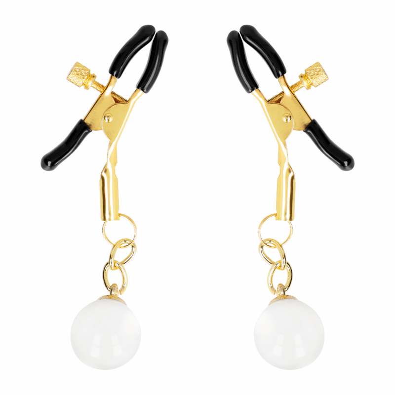 KINK – PINCES À METON BILLES DE VERRE OR 6 CM