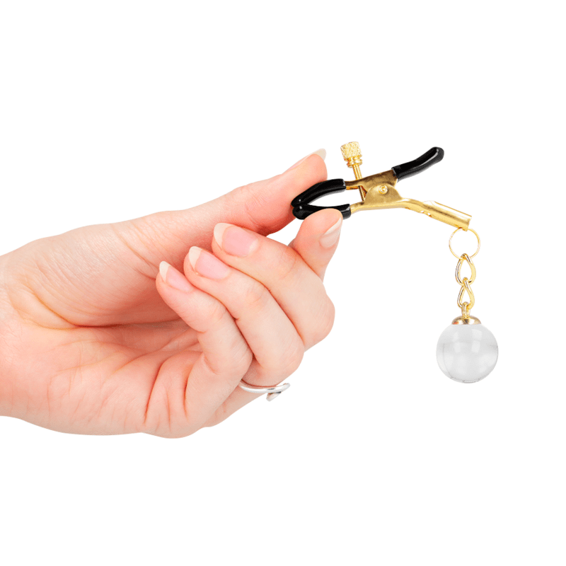 KINK – PINCES À METON BILLES DE VERRE OR 6 CM