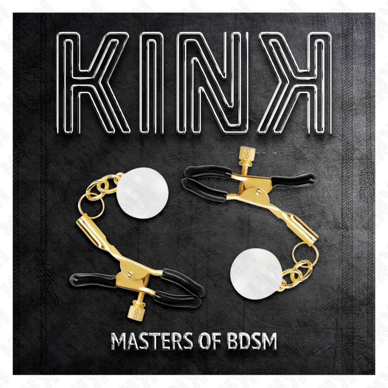 KINK – PINCES À METON BILLES DE VERRE OR 6 CM