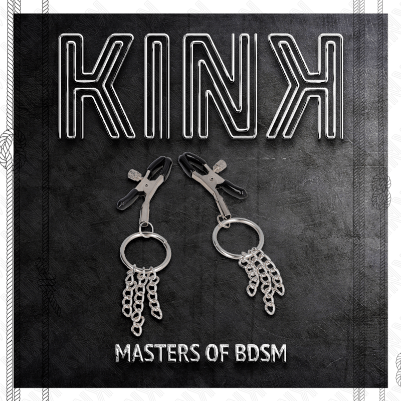 KINK – PINCE A METON O RING ET PETITE CHAINE ARGENT 6 CM