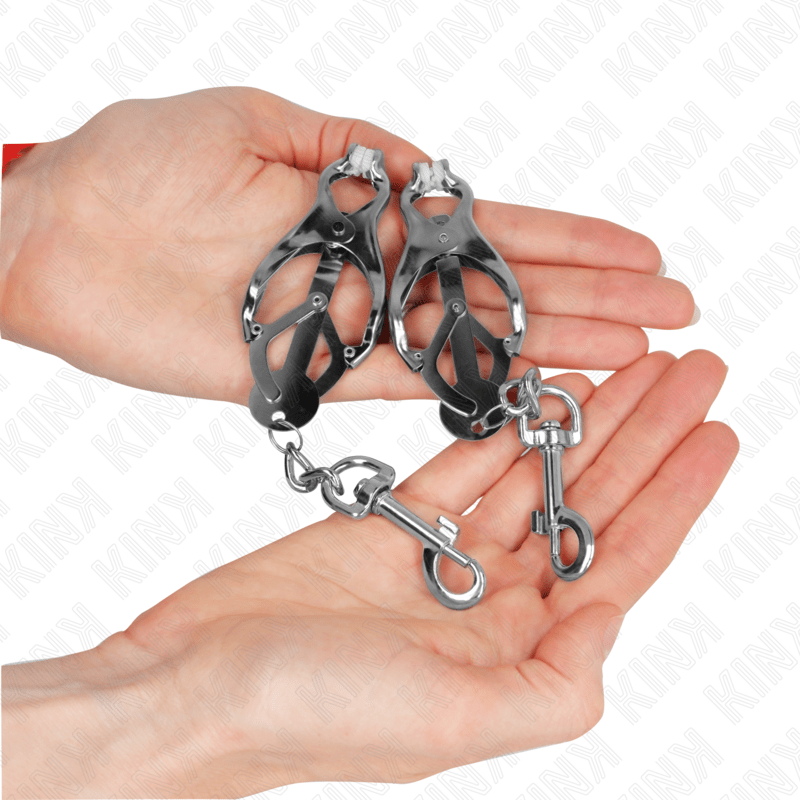 KINK – PINCES À METELLES TRÈFLE JAPONAIS AVEC CROCHETS ARGENT