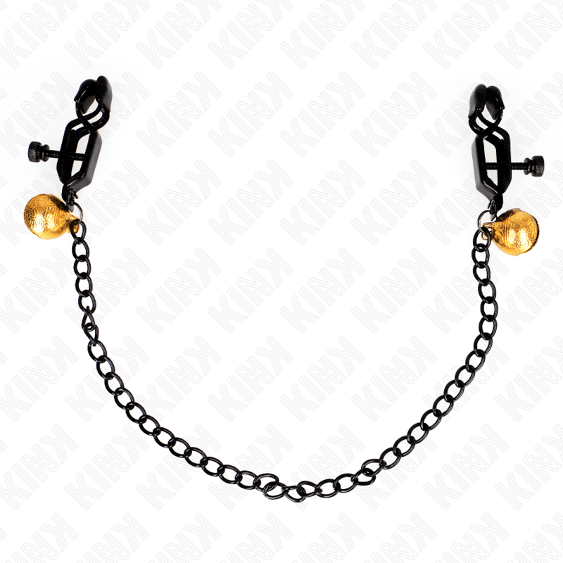 KINK – PINCES À METON CHAÎNE PLATE ET CLOCHE ARGENT 30 CM