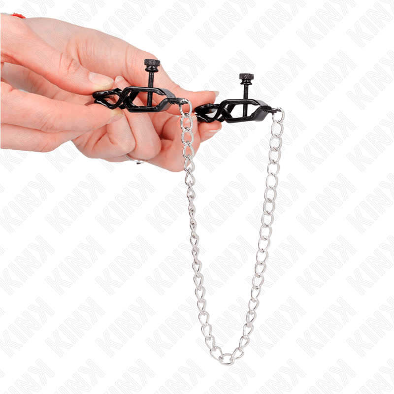KINK – PINCES À TAMELON CHAÎNE PLATE ARGENT 30 CM