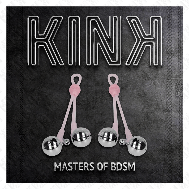 KINK – PINCES À TÉLÉPIN LUMINEUSES CRÂNE AVEC ANNEAU CLOCHES RÉGLABLES ROSE / ARGENT