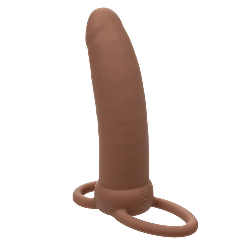 CALEXOTICS – MAXX THICK DOUBLE PÉNÉTRATEUR 10 VIBRATIONS MARRON