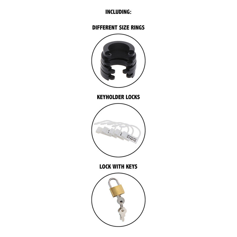 HIDDEN DESIRE – EXTREME CAGE DE CHASTETÉ SILICONE TAILLE L NOIR