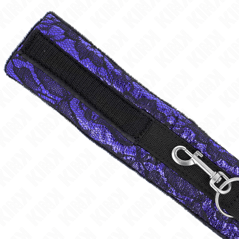KINK – COLLIER COURT EN DENTELLE DE VELOURS AVEC CEINTURE 105 CM AVEC GARNITURE EN NYLON 44 X 5,5 CM