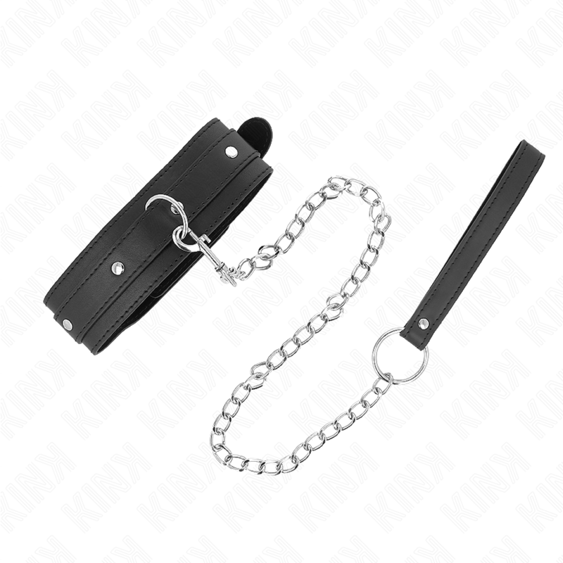 KINK – COLLIER AVEC LAISSE 65 CM 1 ANNEAU RÉGLABLE 38-49 CM X 5 CM