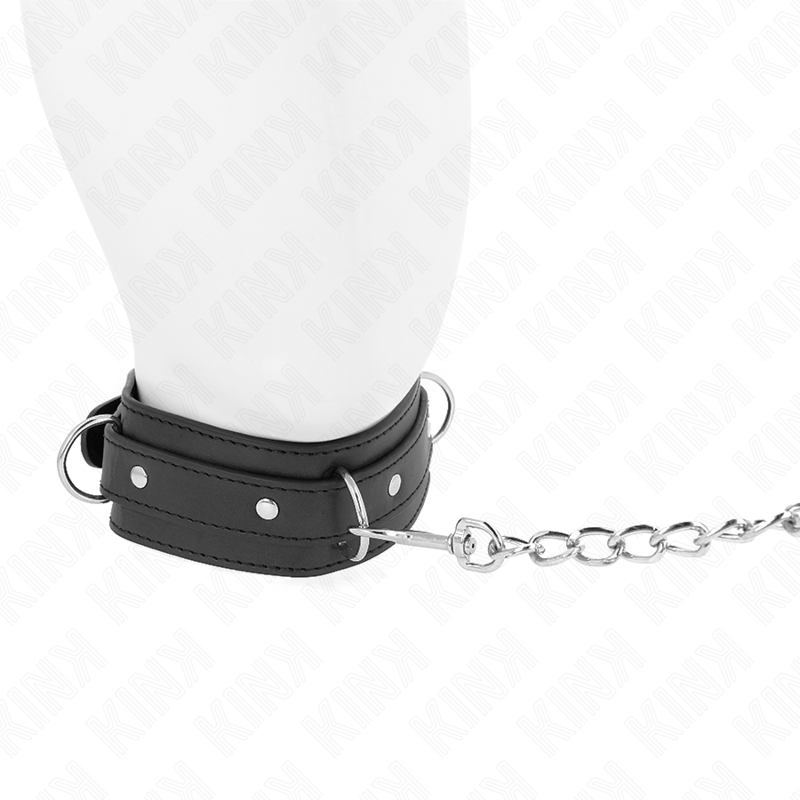 KINK – COLLIER AVEC LAISSE 65 CM 3 ANNEAUX MODÈLE 1 RÉGLABLE 38-49 CM X 5 CM