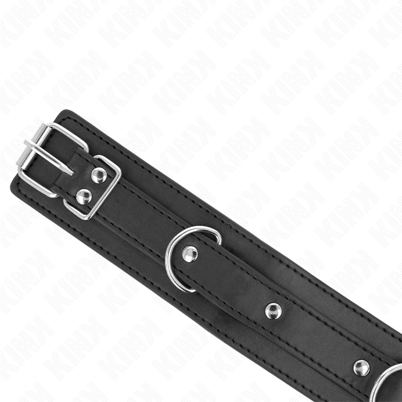 KINK – COLLIER AVEC LAISSE 65 CM 3 ANNEAUX MODÈLE 1 RÉGLABLE 38-49 CM X 5 CM