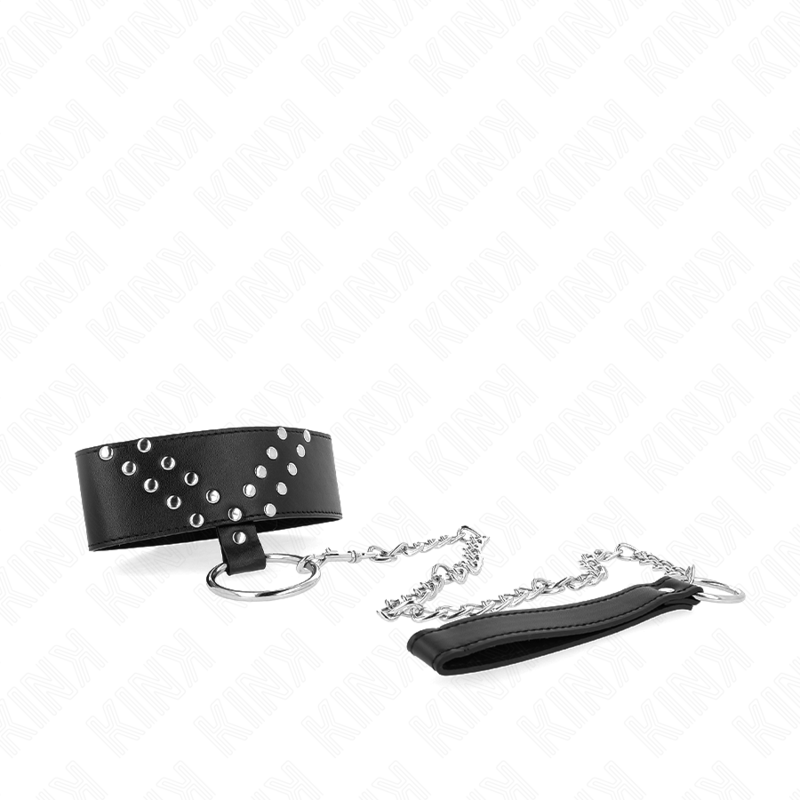KINK – COLLIER AVEC CEINTURE 65 CM AVEC RIVET V RÉGLABLE 36-43 CM X 5 CM