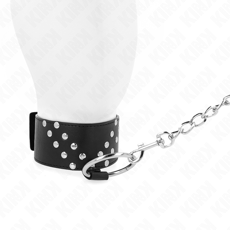 KINK – COLLIER AVEC CEINTURE 65 CM AVEC RIVET V RÉGLABLE 36-43 CM X 5 CM