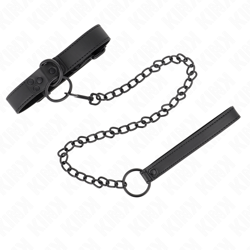 KINK – COLLIER AVEC LAISSE FONCÉE 65 CM AJUSTABLE 37-54 CM X 3 CM