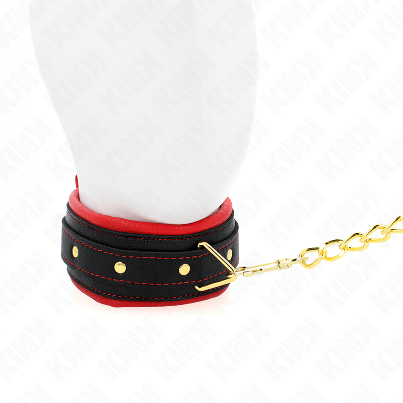 KINK – COLLIER AVEC LAISSE EN TISSU UNI AJUSTABLE 33-48 CM X 5,7 CM