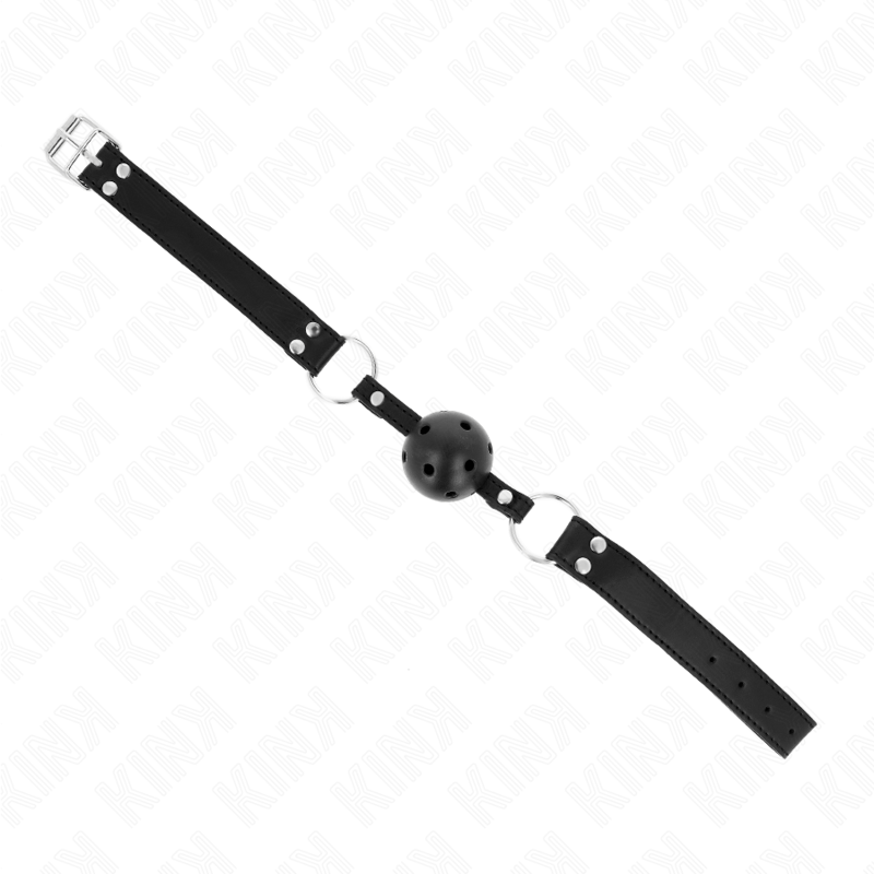 KINK – BÂTON RESPIRANT 4 CM AVEC DOUBLE RIVET MODÈLE 1 NOIR 62,5 x 2,5 CM RÉGLABLE 42-58 CM