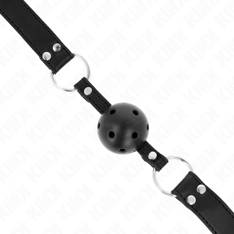 KINK – BÂTON RESPIRANT 4 CM AVEC DOUBLE RIVET MODÈLE 1 NOIR 62,5 x 2,5 CM RÉGLABLE 42-58 CM