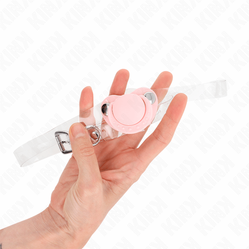 KINK – GAG EN FORME DE SUCETTE ROSE 5,5 x 4 CM AJUSTABLE 43-60 CM