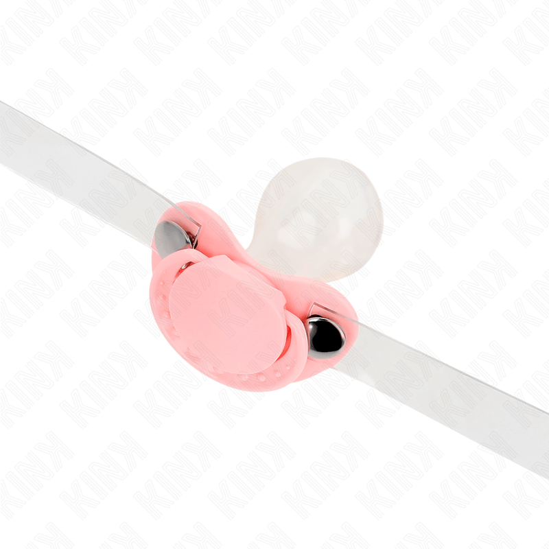KINK – GAG EN FORME DE SUCETTE ROSE 5,5 x 4 CM AJUSTABLE 43-60 CM