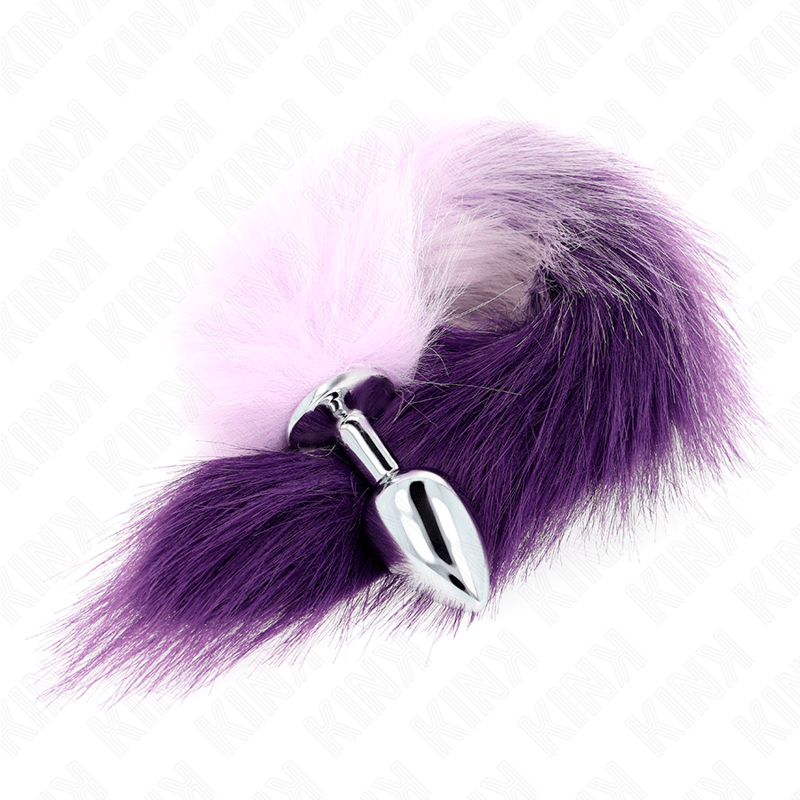 KINK – PLUG ANAL TAILLE S 7 X 3 CM AVEC QUEUE SYNTHÉTIQUE 40 CM VIOLET