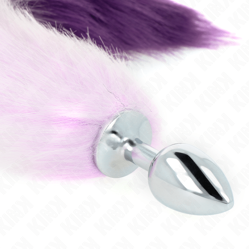 KINK – PLUG ANAL TAILLE S 7 X 3 CM AVEC QUEUE SYNTHÉTIQUE 40 CM VIOLET