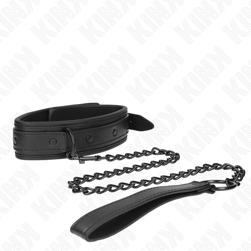 KINK – COLLIER DE BONDAGE EN NÉOPRÈNE MODÈLE 2 AVEC CEINTURE 78 CM RÉGLABLE 37,5 X 49,5 CM