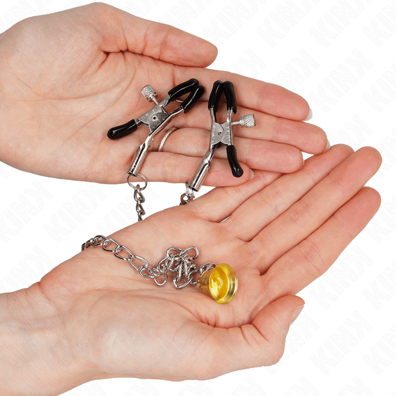 KINK – PINCES À TÉLÉTON CHAÎNE AVEC PENDENTIF CORNE 30 CM