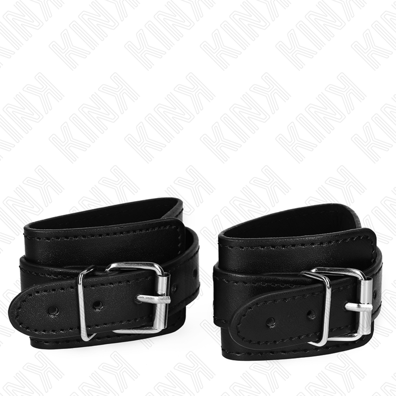 KINK – APPAREILS-POIGNETS VERROUILLABLES DUNGEON NOIR AJUSTABLES 21-28 CM X 5,5 CM