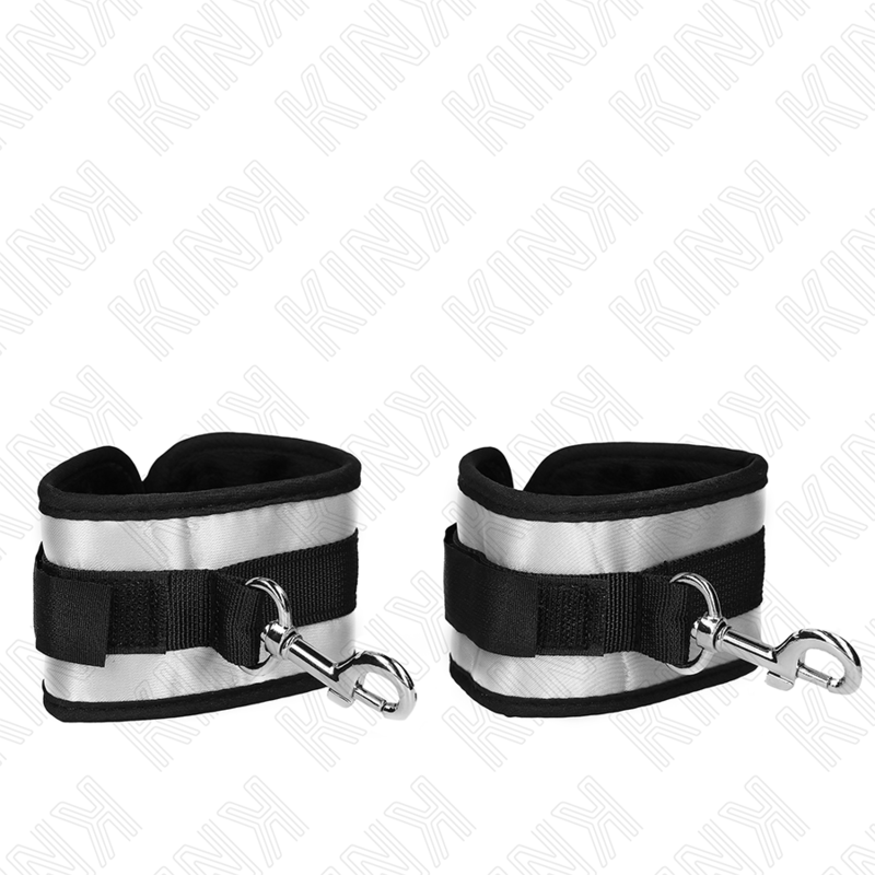 KINK – POIGNETS EN NÉOPRÈNE GRIS 23 X 5 CM