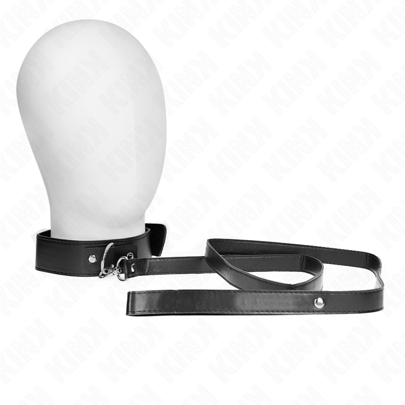 KINK – COLLIER AVEC CEINTURE 116 CM BRACELET NOIR AJUSTABLE 32-50 CM X 8 CM