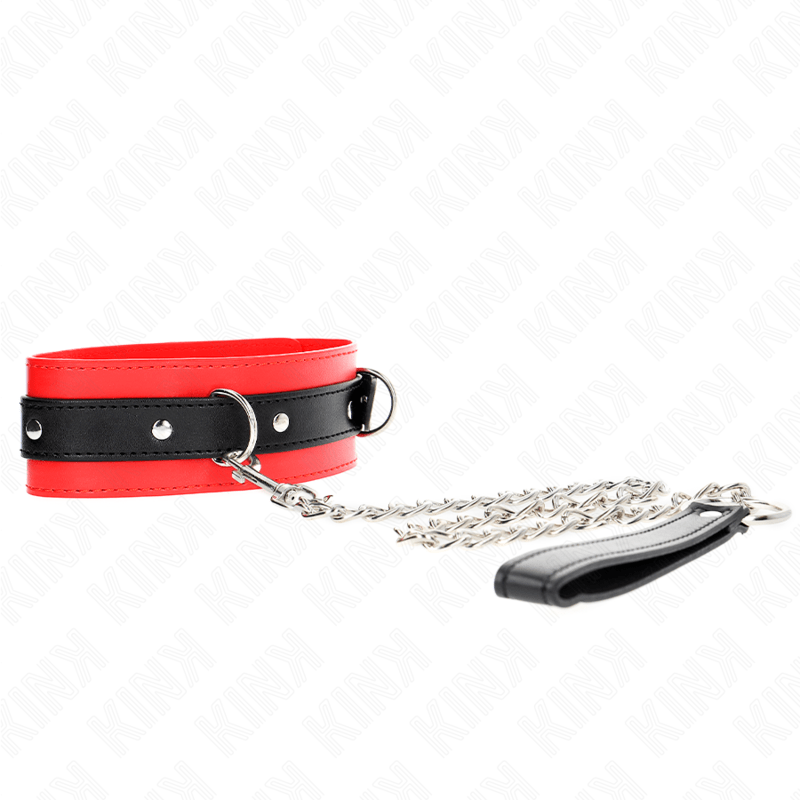 KINK – COLLIER AVEC CEINTURE 65 CM AVEC SANGLE ROUGE 54 X 4,5 CM